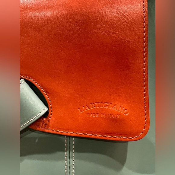 L’Artigiano Blue Leather Crossbody Bag - Picture 9 of 15